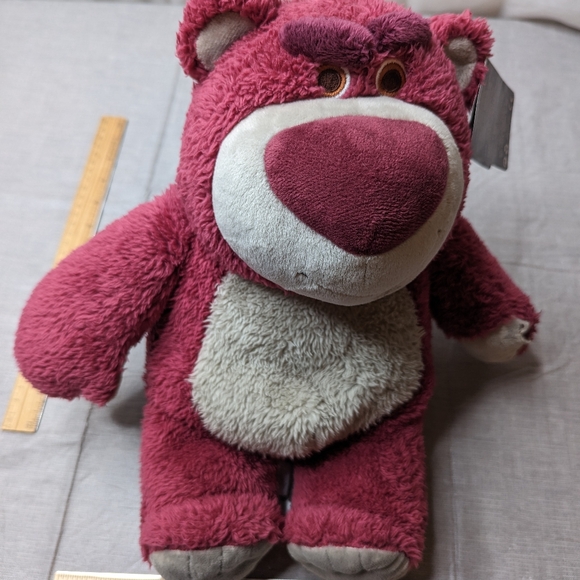 Lotso Huggin Bear Toy Story 3 Disney Parks  Strawberry Scented Medium Plush 14" - Picture 10 of 13